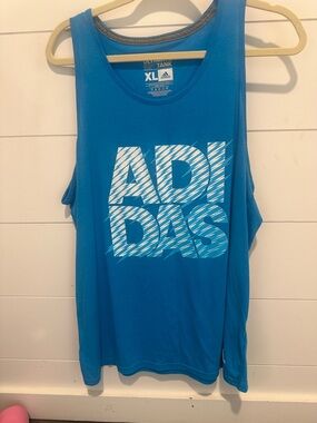 adidas Turquoise Graphic Athletic Tank